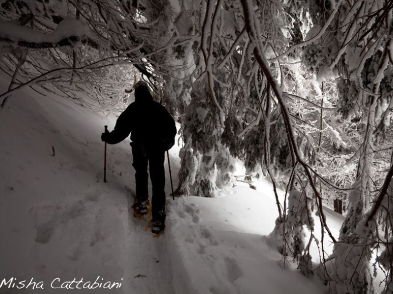 Snowshoeing on Mt. Tavola 