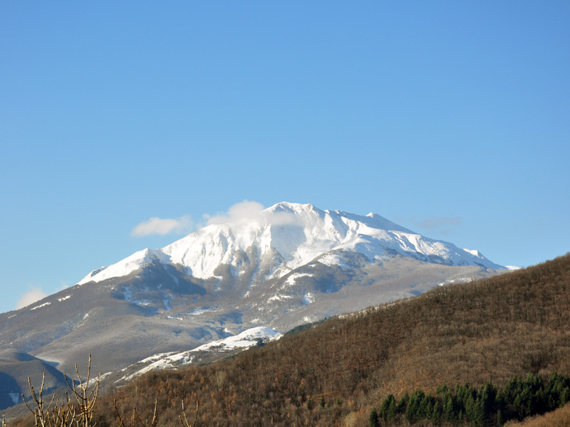 Schnee im Apennin