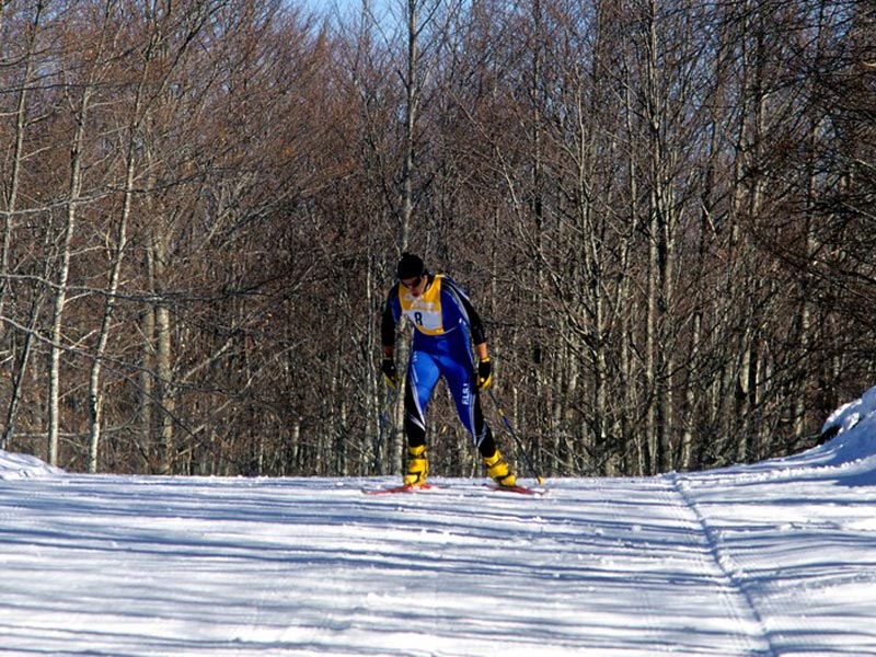 Cross-country skier at Cerreto Laghi